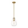 Z-Lite Ayra 1 Light Pendant, Olde Brass & Clear 488P8-OBR